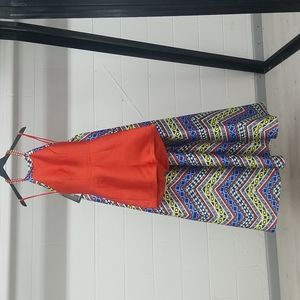 Macduggal size 4 Halter Romper with Overskirt